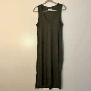 Madewell | Olive green tank midi/maxi dress Women’s size M stretch vacation